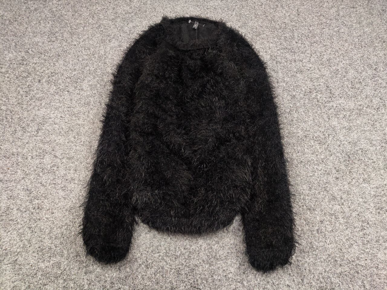 Japanese Brand × Vintage Vintage 90's Japanese Black Mohair Style Fuzzy Sweater Size US S / EU 44-46 / 1 - 2 Thumbnail