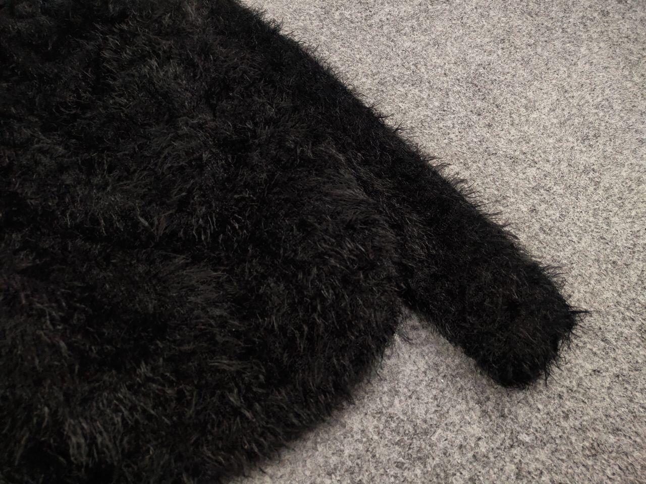 Japanese Brand × Vintage Vintage 90's Japanese Black Mohair Style Fuzzy Sweater Size US S / EU 44-46 / 1 - 13 Thumbnail