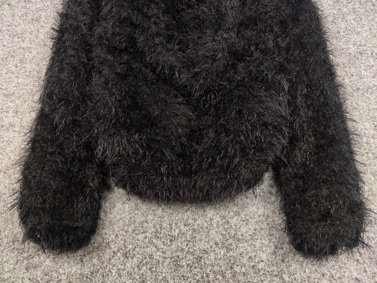 Japanese Brand × Vintage Vintage 90's Japanese Black Mohair Style Fuzzy Sweater Size US S / EU 44-46 / 1 - 9 Thumbnail