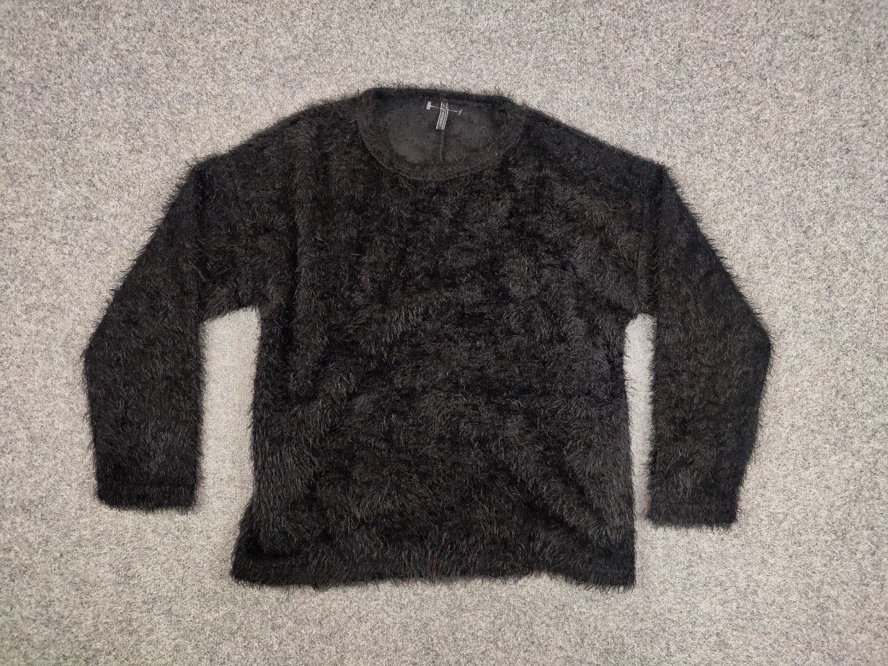 Japanese Brand × Vintage Vintage 90's Japanese Black Mohair Style Fuzzy Sweater Size US S / EU 44-46 / 1 - 16 Thumbnail