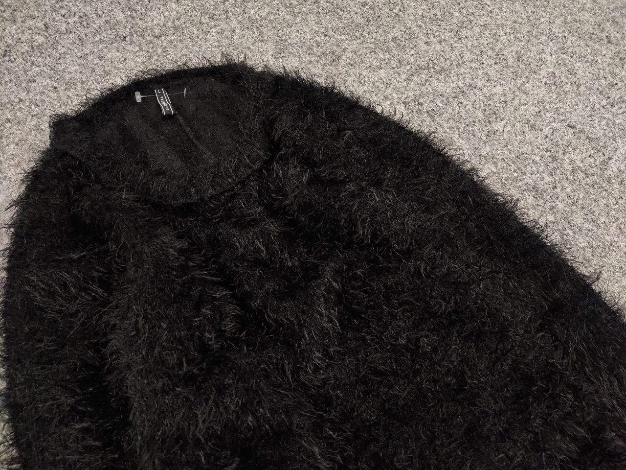 Japanese Brand × Vintage Vintage 90's Japanese Black Mohair Style Fuzzy Sweater Size US S / EU 44-46 / 1 - 12 Thumbnail
