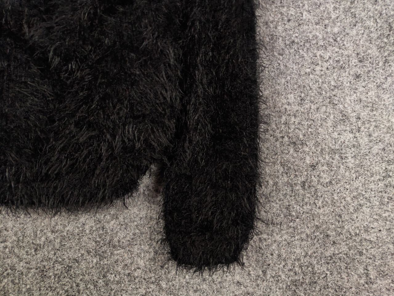 Japanese Brand × Vintage Vintage 90's Japanese Black Mohair Style Fuzzy Sweater Size US S / EU 44-46 / 1 - 10 Thumbnail