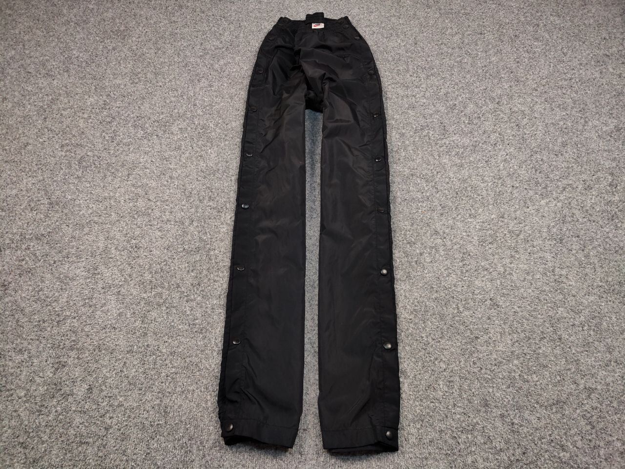 Nike 🔥 Vintage 90s Nike All black Nylon Track Pants buttons Hype Size US 36 / EU 52 - 2 Thumbnail