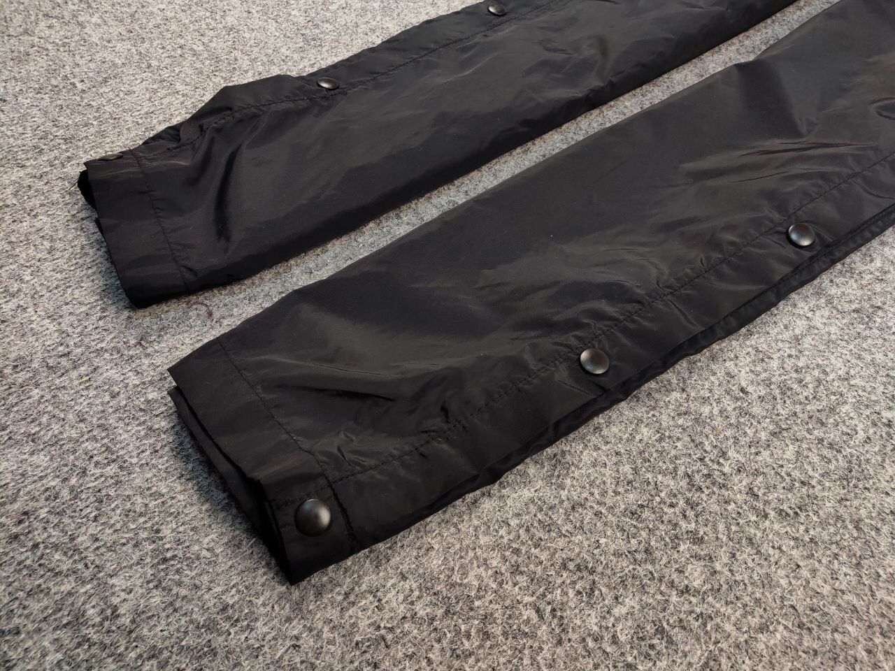 Nike 🔥 Vintage 90s Nike All black Nylon Track Pants buttons Hype Size US 36 / EU 52 - 5 Thumbnail