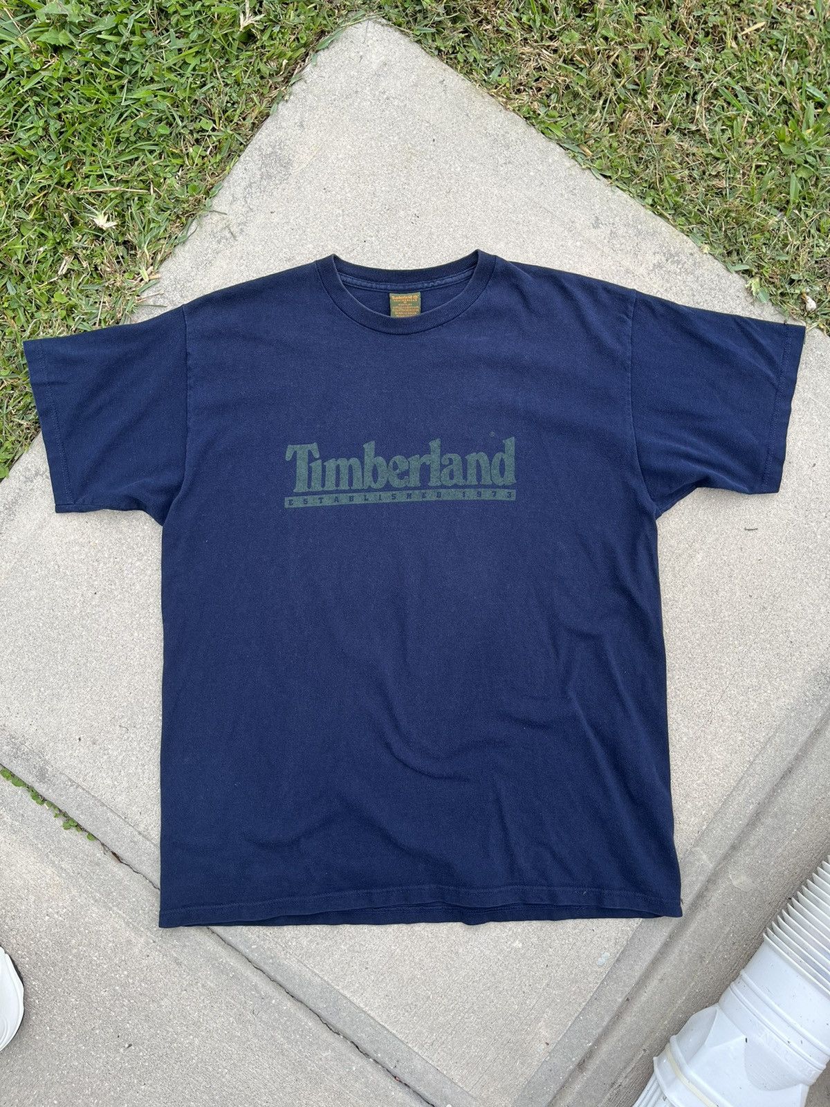 Timberland Vintage 90’s Timberland Navy Blue T-shirt | Grailed