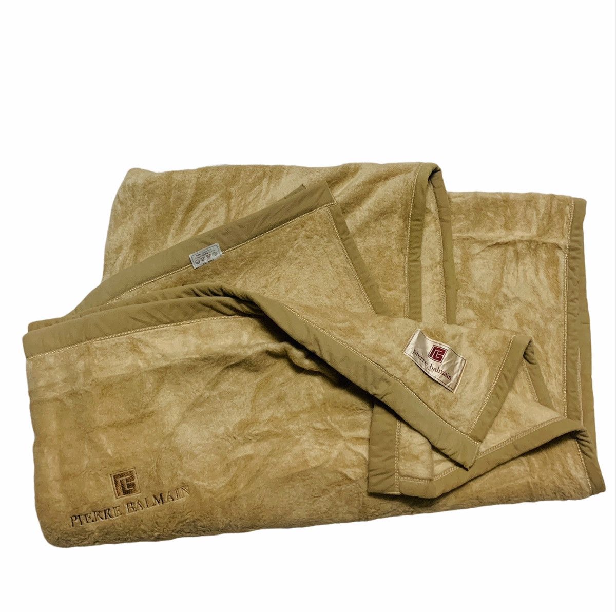 Balmain × Pierre Balmain Vintage Balmain Paris Pierre Balmain wool fleece big blanket Size ONE SIZE - 3 Thumbnail