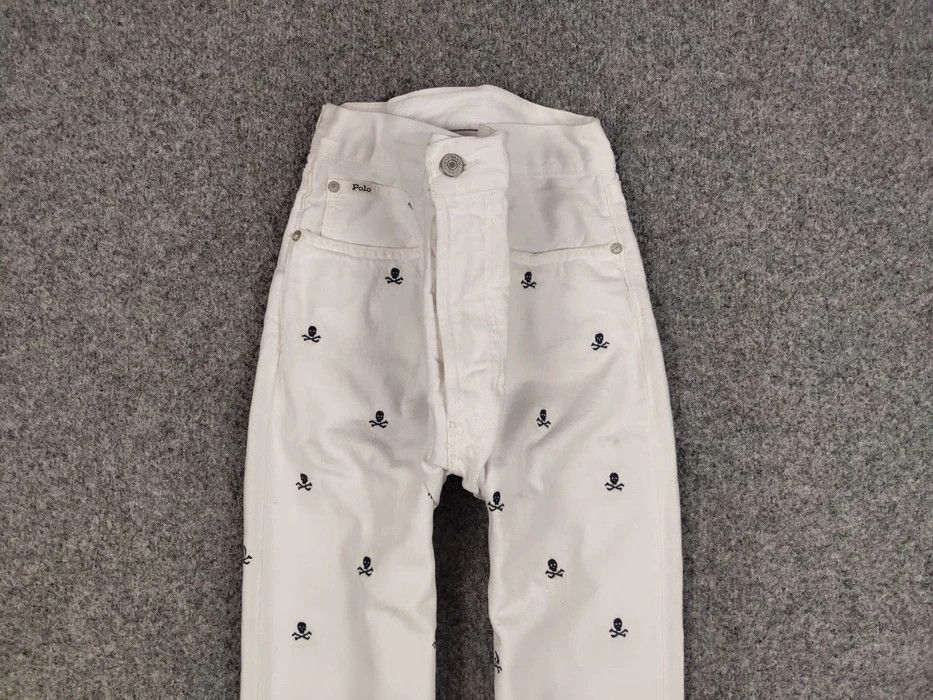 Polo Ralph Lauren Polo Ralph Lauren white Monogram Jeans skull logo Denim Size US 36 / EU 52 - 3 Thumbnail