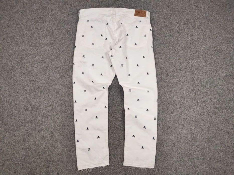 Polo Ralph Lauren Polo Ralph Lauren white Monogram Jeans skull logo Denim Size US 36 / EU 52 - 6 Thumbnail
