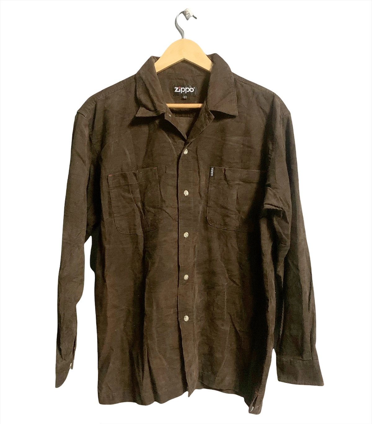 Flannel × Zippo VINTAGE ZIPPO DOUBLE POCKET CORDUROY FLANNEL Size US L / EU 52-54 / 3 - 1 Thumbnail