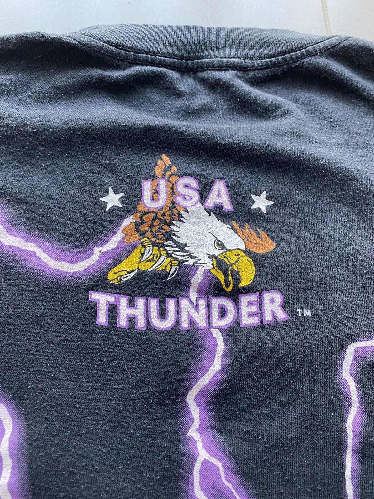 Vintage Travis scott Vintage thunder lightening USA 90s tee Size US XL / EU 56 / 4 - 5 Thumbnail
