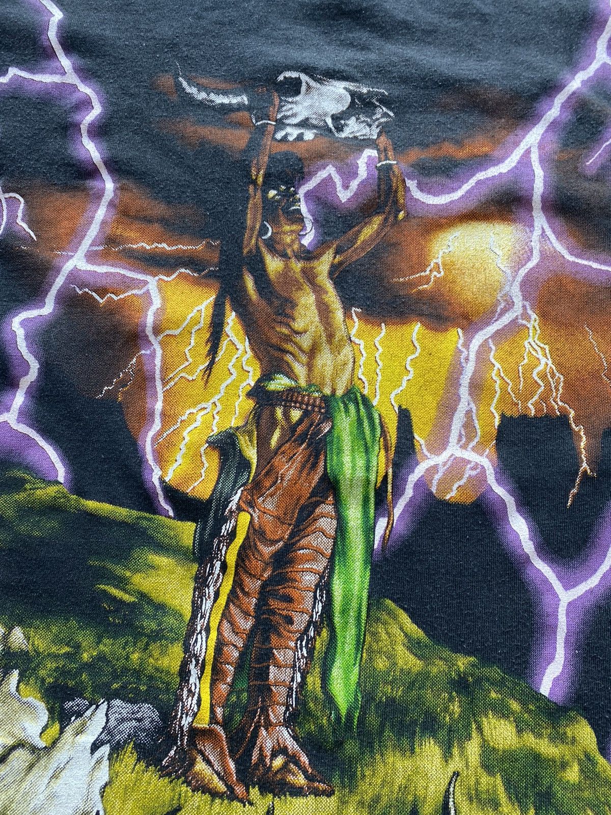 Vintage Travis scott Vintage thunder lightening USA 90s tee Size US XL / EU 56 / 4 - 3 Thumbnail