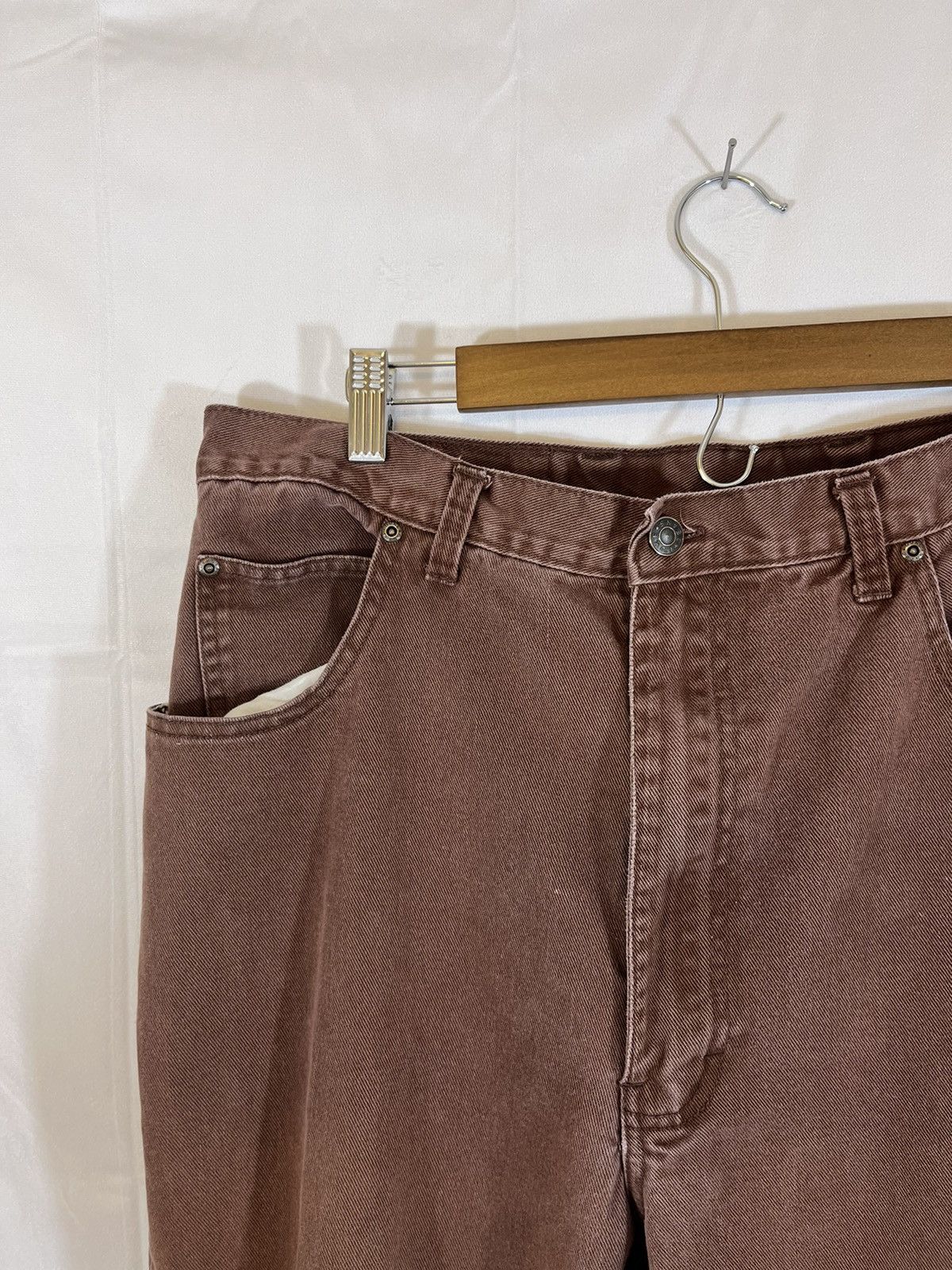 Vintage Sun Faded Brown Distressed Y2K Skate Jeans Size US 37 - 3 Thumbnail