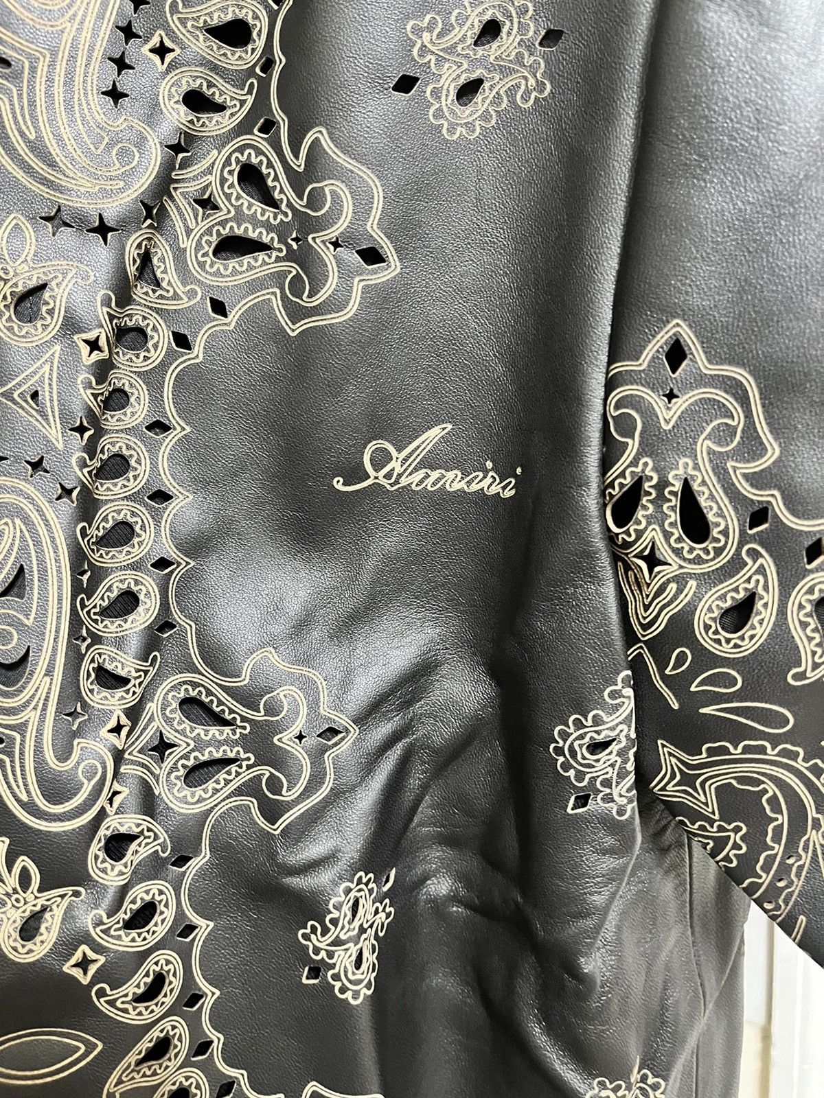 Amiri Amiri Leather Bandana Bowling Shirt Sz 46 Size US S / EU 44-46 / 1 - 3 Thumbnail