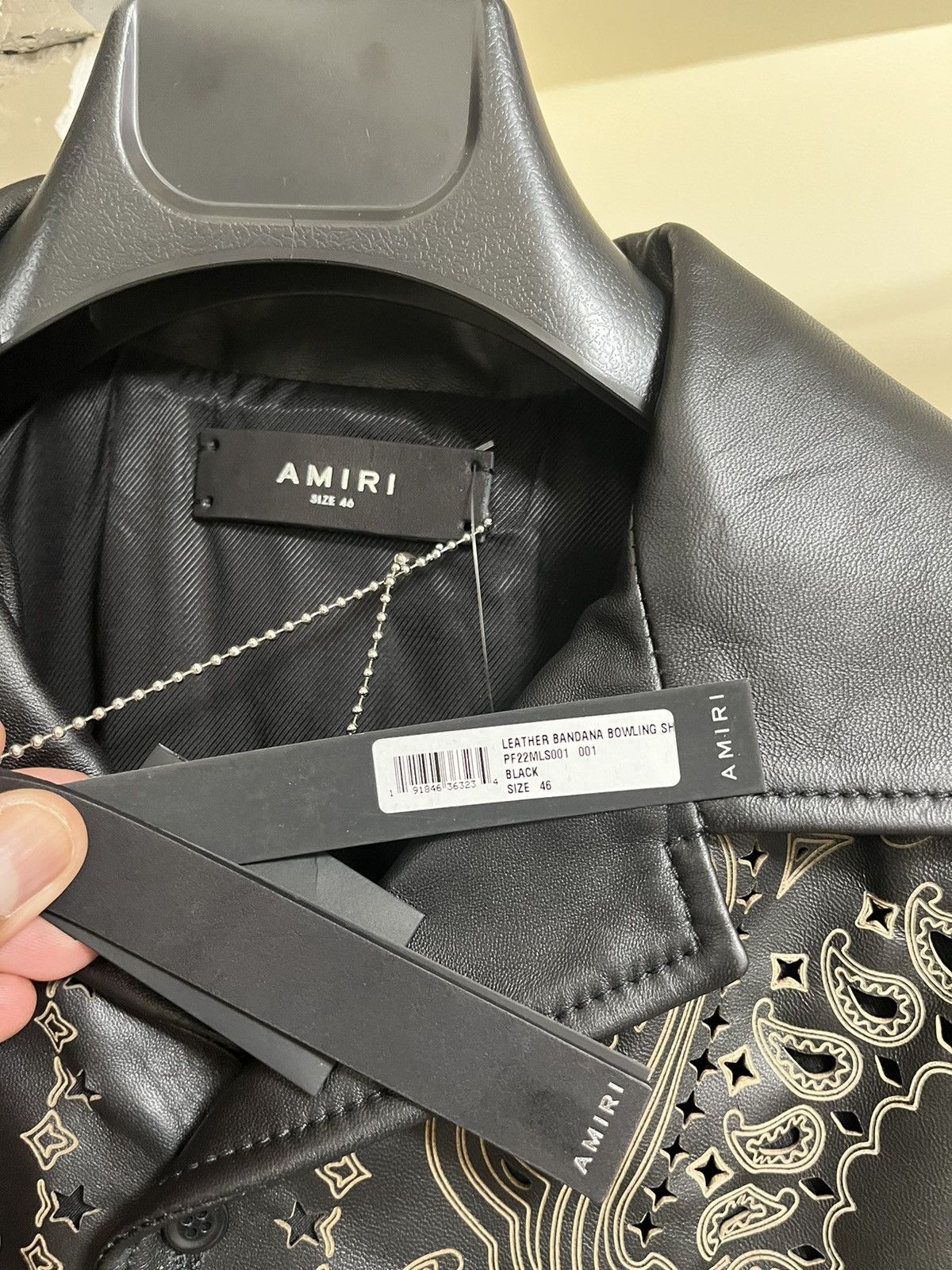 Amiri Amiri Leather Bandana Bowling Shirt Sz 46 Size US S / EU 44-46 / 1 - 5 Thumbnail