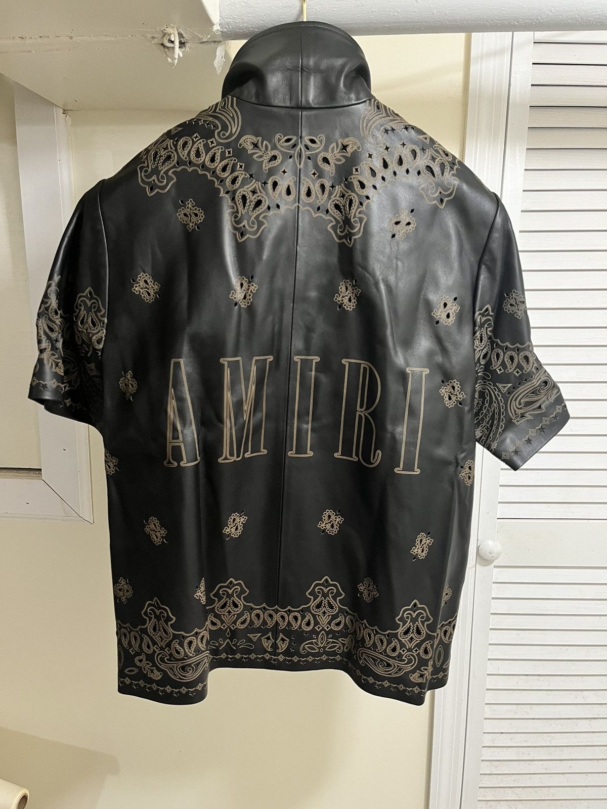 Amiri Amiri Leather Bandana Bowling Shirt Sz 46 Size US S / EU 44-46 / 1 - 11 Thumbnail