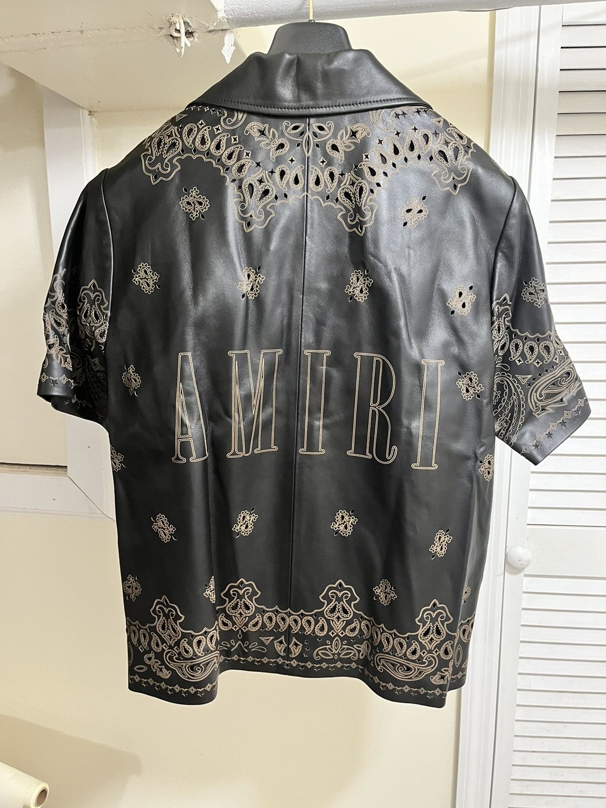 Amiri Amiri Leather Bandana Bowling Shirt Sz 46 Size US S / EU 44-46 / 1 - 9 Thumbnail