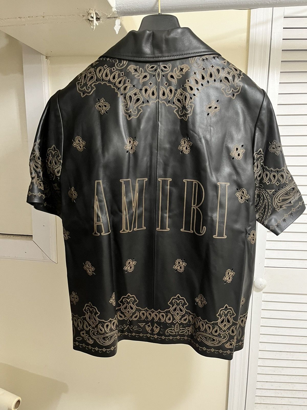 Amiri Amiri Leather Bandana Bowling Shirt Sz 46 Size US S / EU 44-46 / 1 - 10 Thumbnail