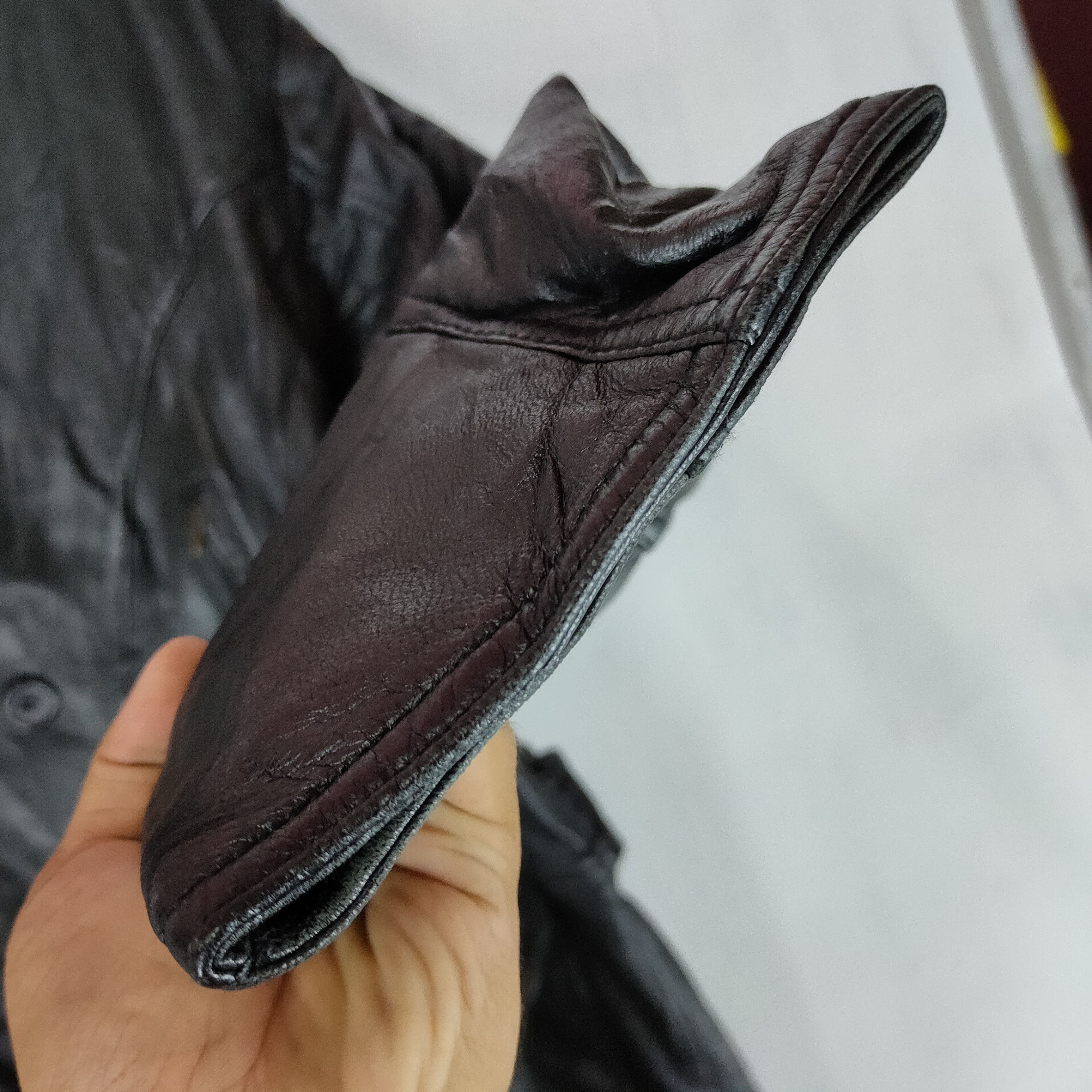 Genuine Leather Vintage DRAGON Of SILKROAD Sheep Leather Waterlook Jacket Size US L / EU 52-54 / 3 - 4 Thumbnail