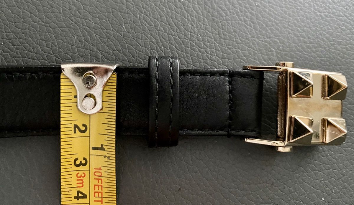 Giovanni Valentino × Valentino Super Rare Valentino Jewelry Rockstud Skinny Leather Belt Size ONE SIZE - 7 Thumbnail