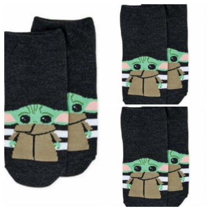 Disney 3 Pairs Star Wars Mandalorian Baby Yoda No-Show Grogu Socks ...