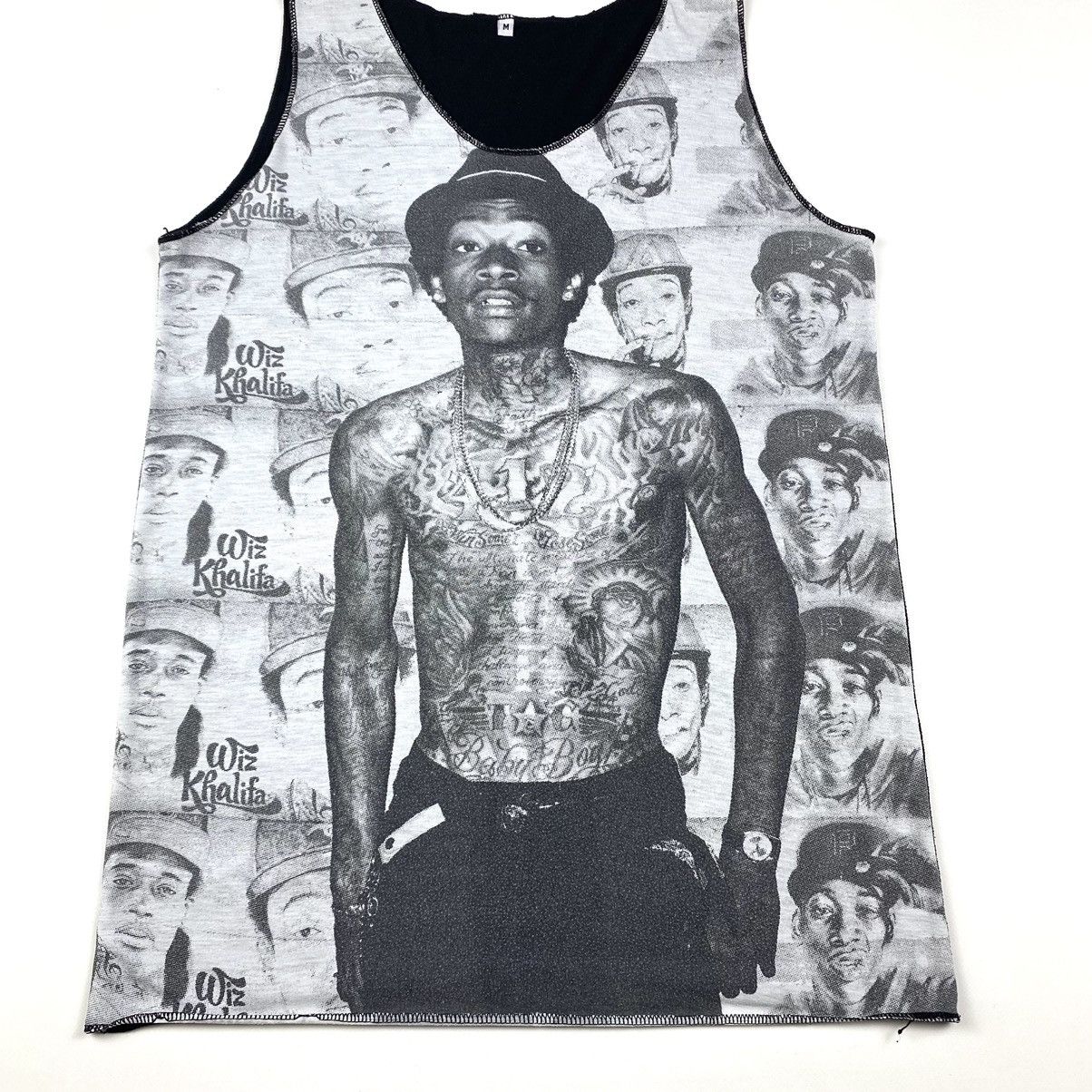 Rap Tees 💥 Rare! 90’s Vintage Wiz Khalifa Tank Full Print Top TShirt Size US M / EU 48-50 / 2 - 3 Thumbnail