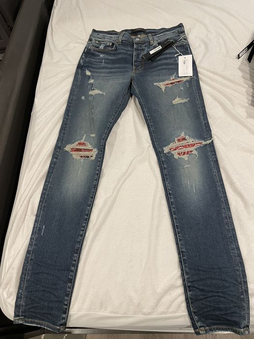 Amiri jeans best sale red bandana