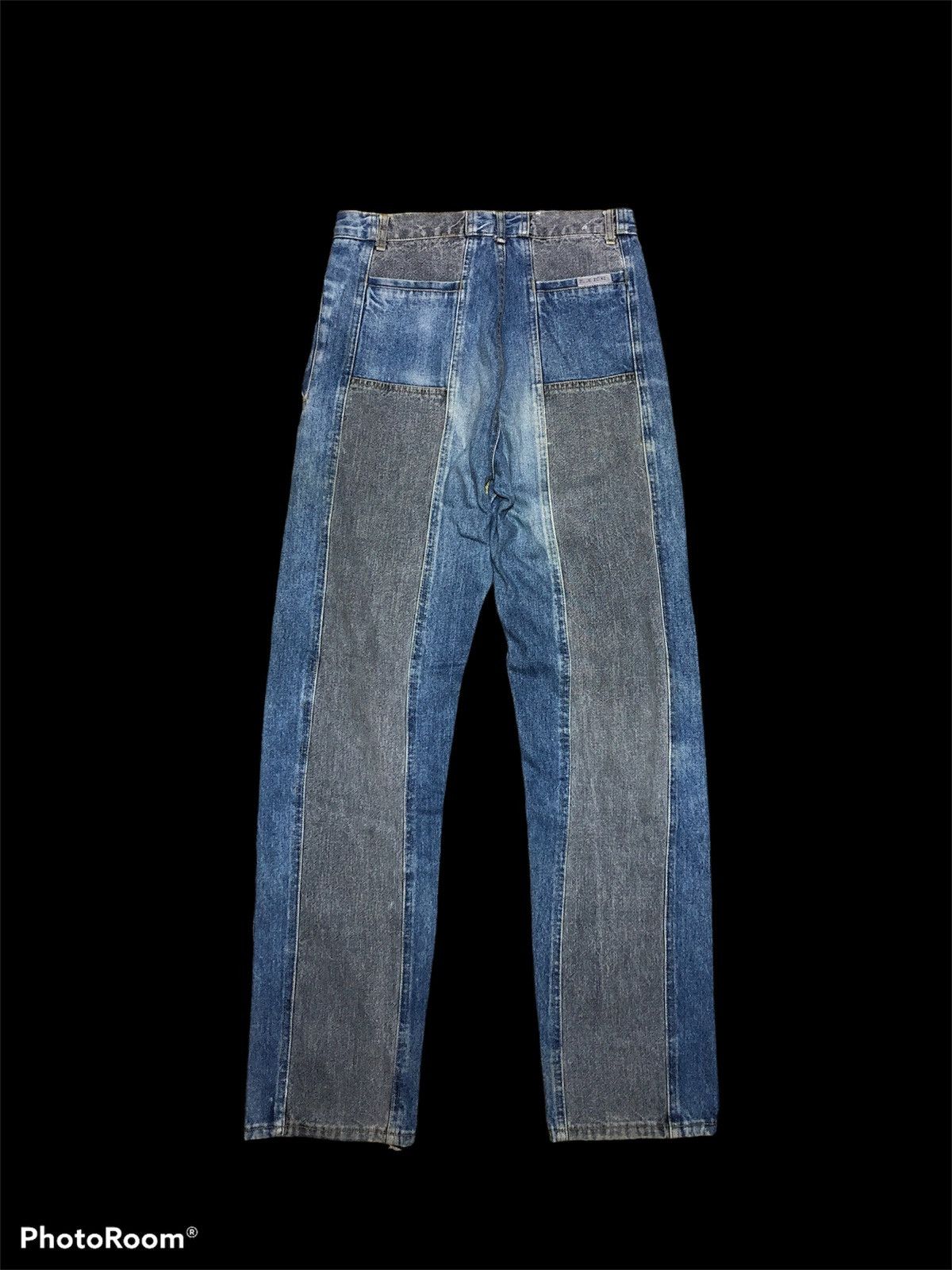 If Six Was Nine RECONSTRUCTED⚡️⚡️VINTAGE BLUE ZONE PATCHWORK DENIM Size US 27 - 2 Thumbnail