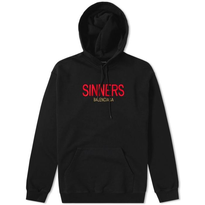 Balenciaga sinners hot sale hoodie fake