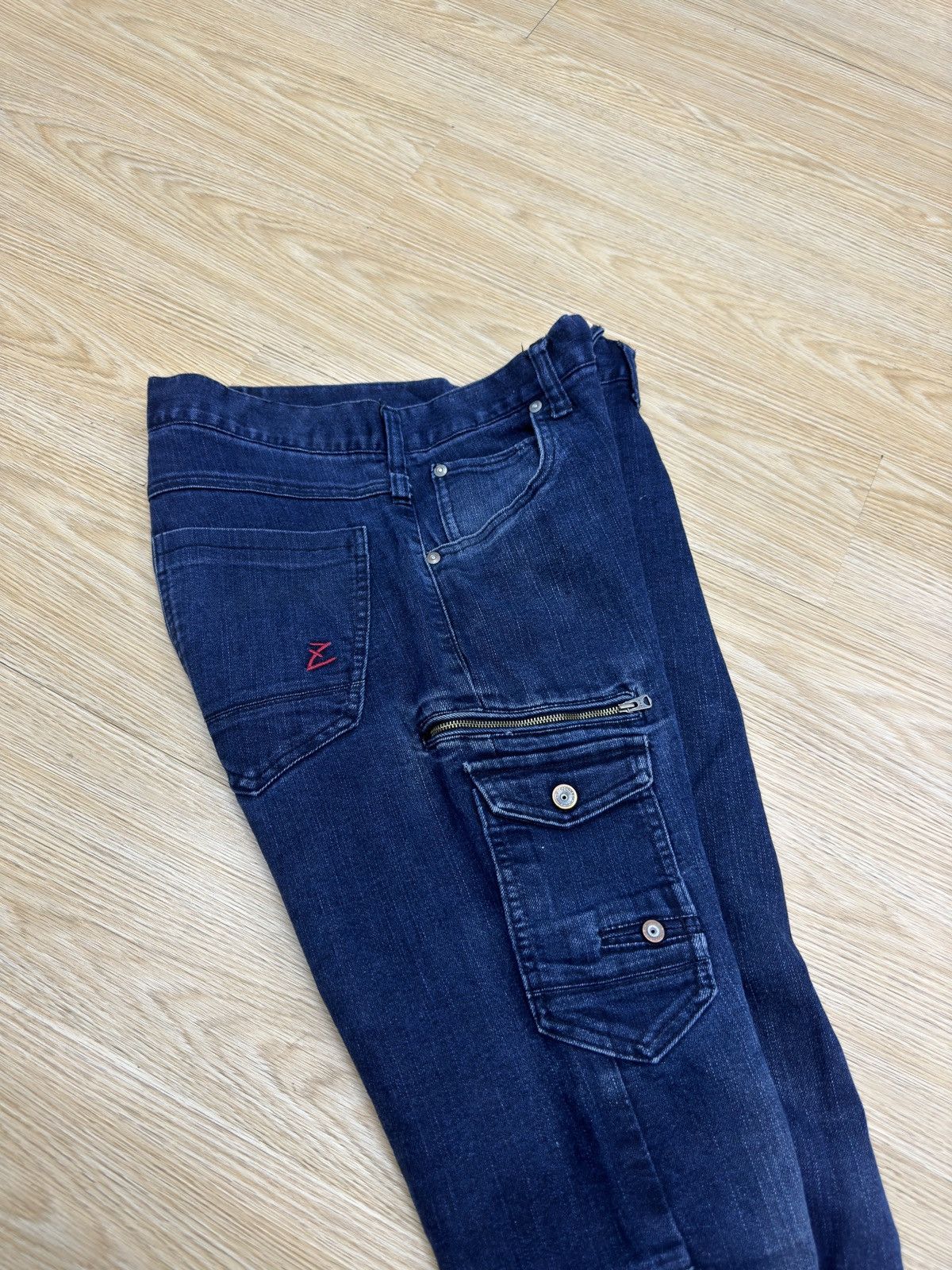 14th Addiction × Beauty Beast × KMRii Japanese Z Dragon Cargo Denim Pant J559 Size US 31 - 5 Thumbnail