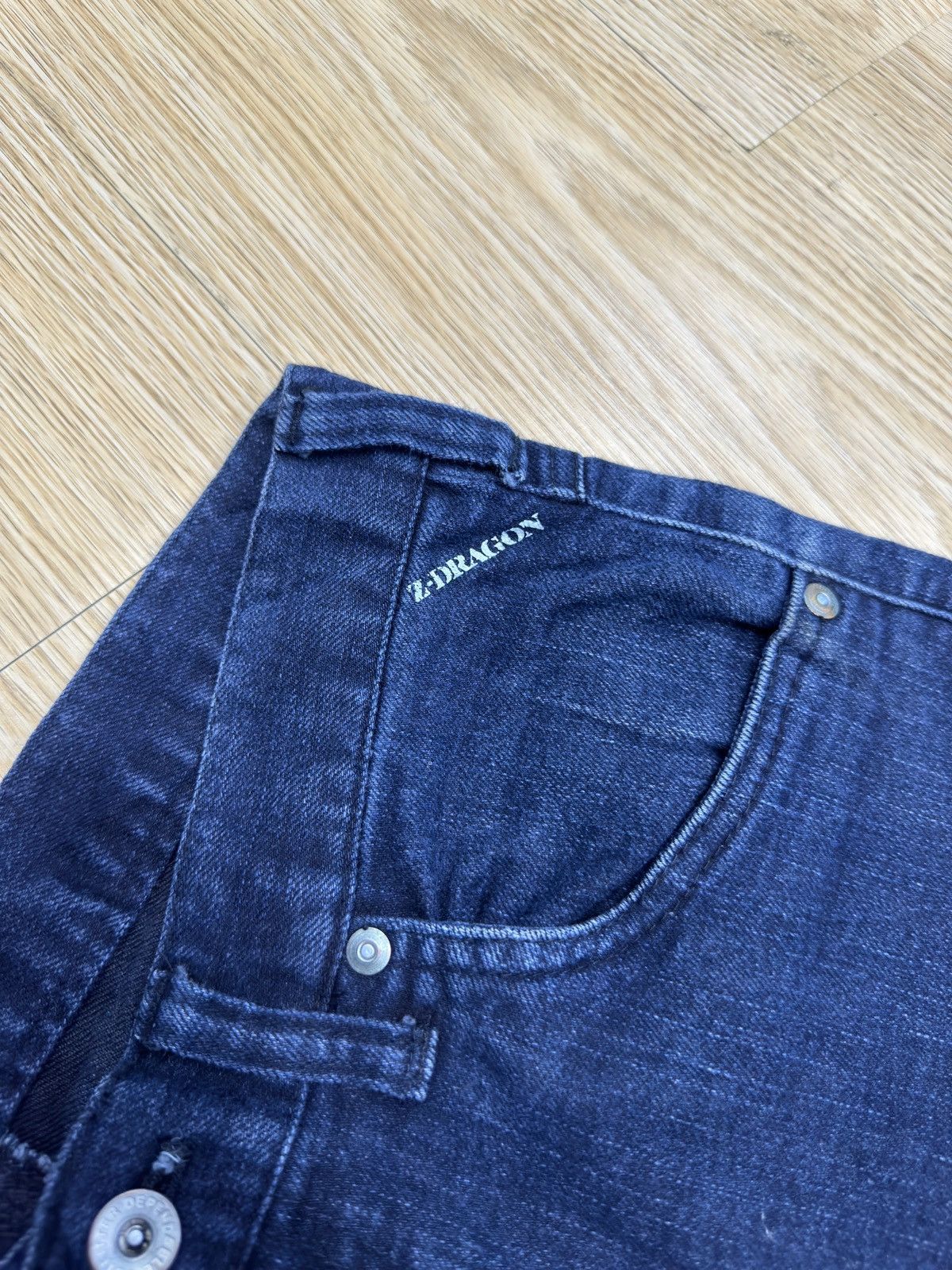 14th Addiction × Beauty Beast × KMRii Japanese Z Dragon Cargo Denim Pant J559 Size US 31 - 6 Thumbnail