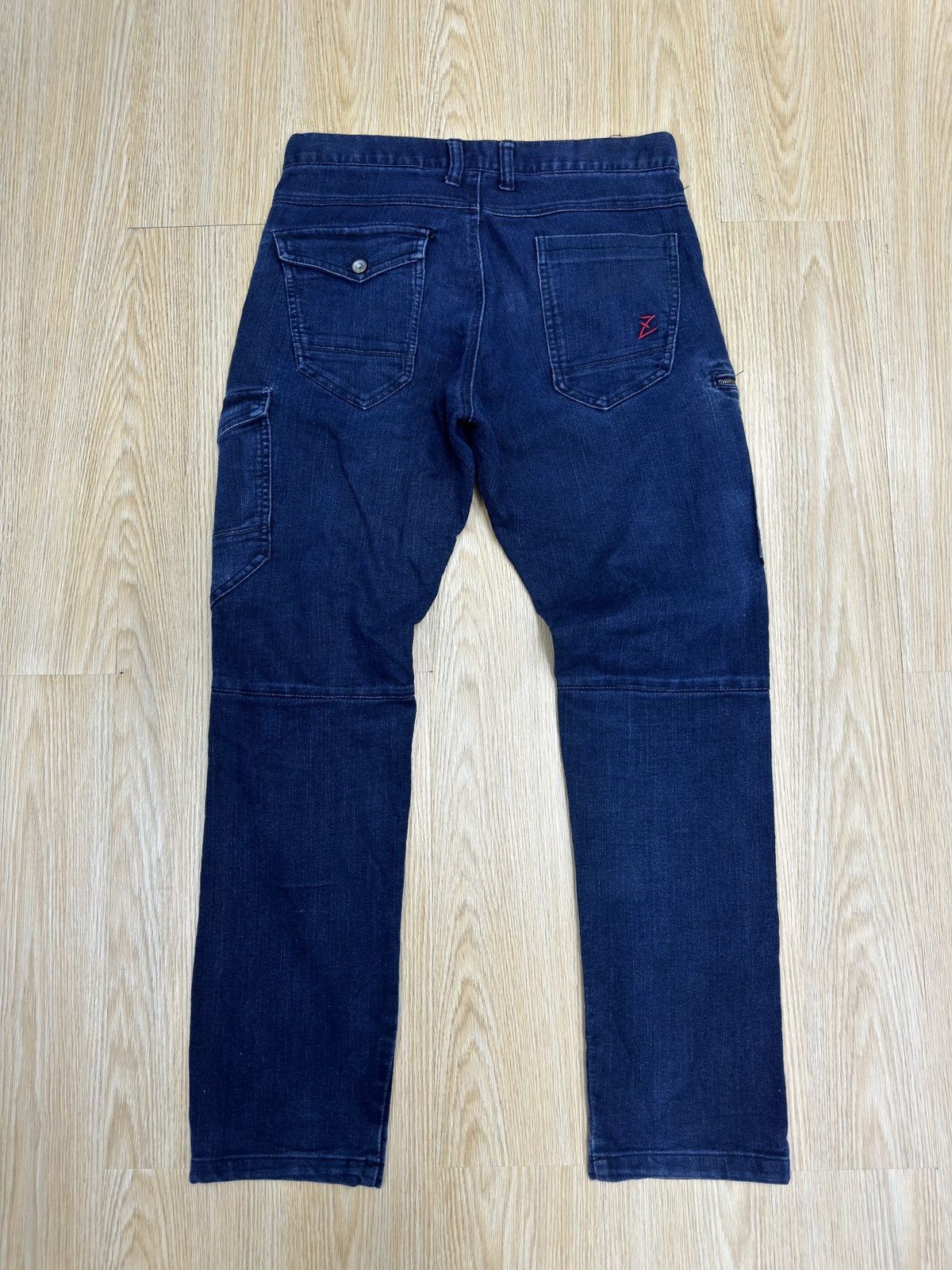 14th Addiction × Beauty Beast × KMRii Japanese Z Dragon Cargo Denim Pant J559 Size US 31 - 2 Thumbnail