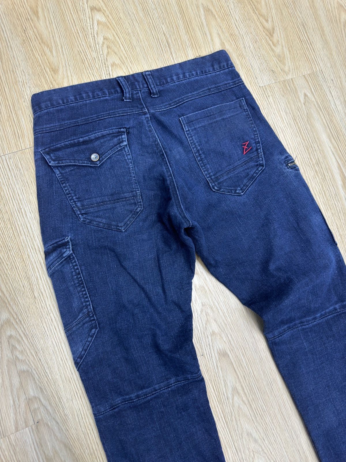 14th Addiction × Beauty Beast × KMRii Japanese Z Dragon Cargo Denim Pant J559 Size US 31 - 4 Thumbnail