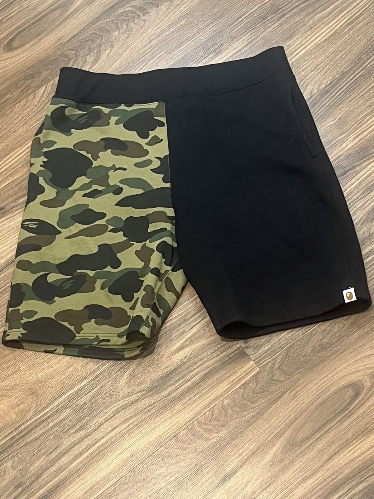 Bape Half Camo Shorts Grailed