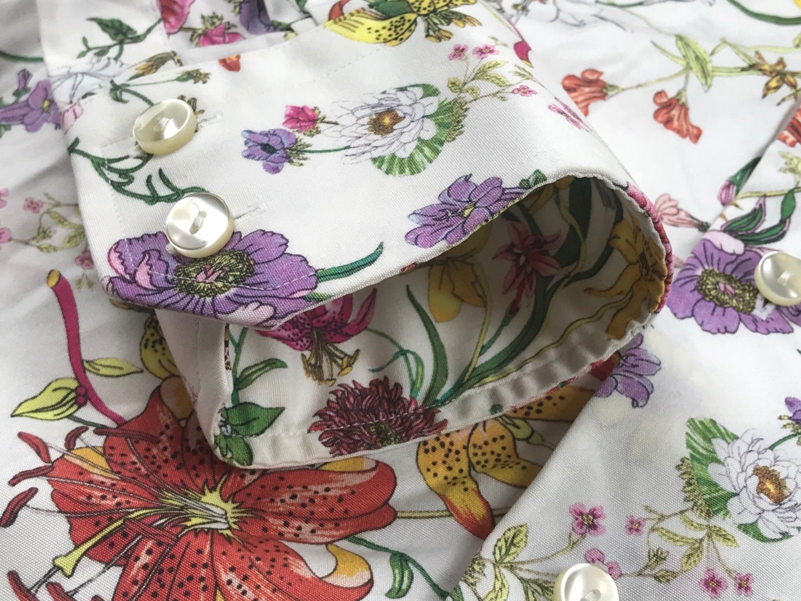 Eton Eton Long Sleeve White Floral Flowers Slim Shirt 37 14.5 S Size US S / EU 44-46 / 1 - 4 Thumbnail