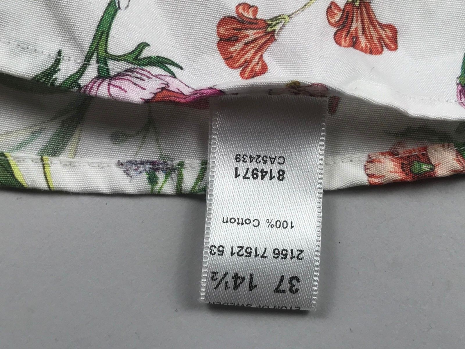Eton Eton Long Sleeve White Floral Flowers Slim Shirt 37 14.5 S Size US S / EU 44-46 / 1 - 5 Thumbnail