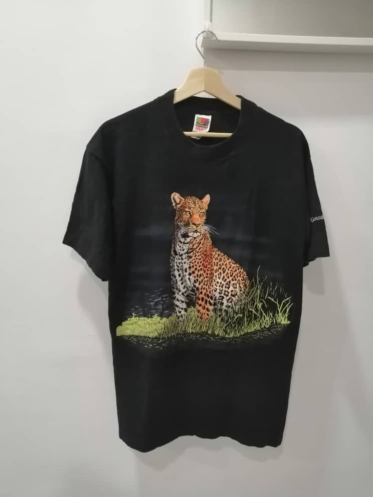 Habitat × Vintage Vintage 90's Cheetah Tee Animal Printed T-Shirts Size US L / EU 52-54 / 3 - 7 Thumbnail