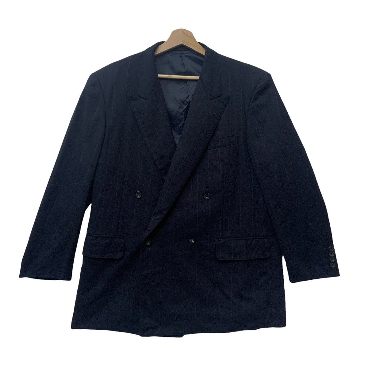 Burberry Vintage Burberrys Tasmania Wool Striped Coat Jacket Size US M / EU 48-50 / 2 - 1 Thumbnail