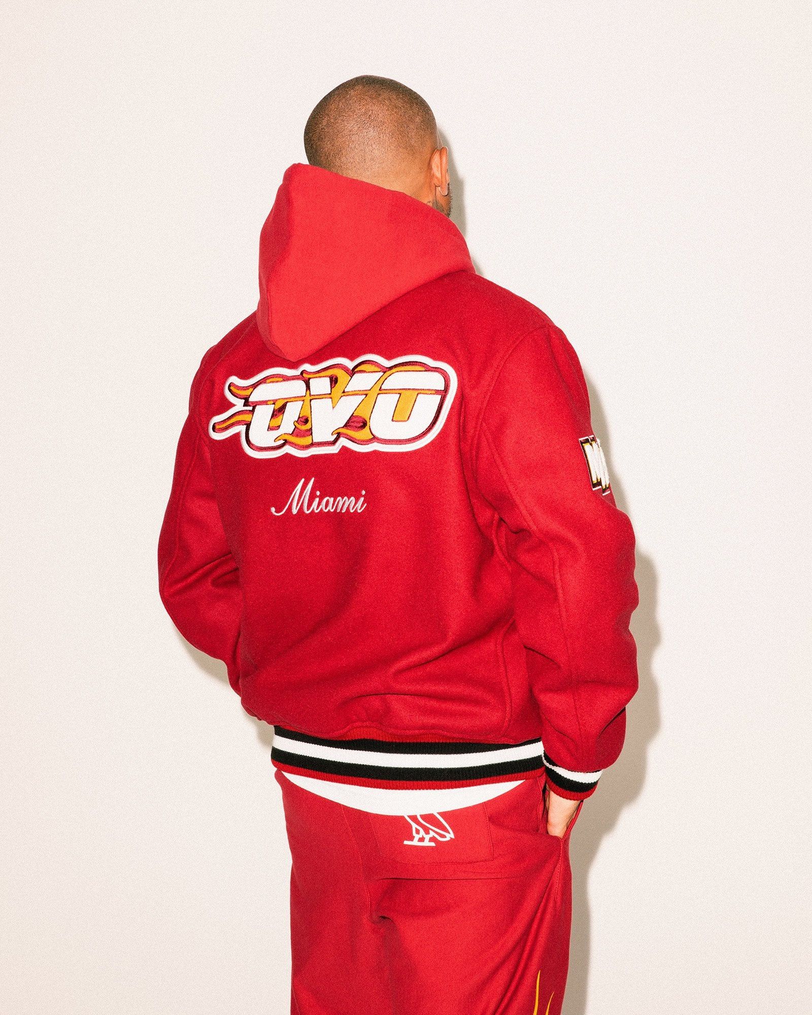 Drake OVO X NBA HEAT VARSITY JACKET Size US XL / EU 56 / 4 - 4 Thumbnail