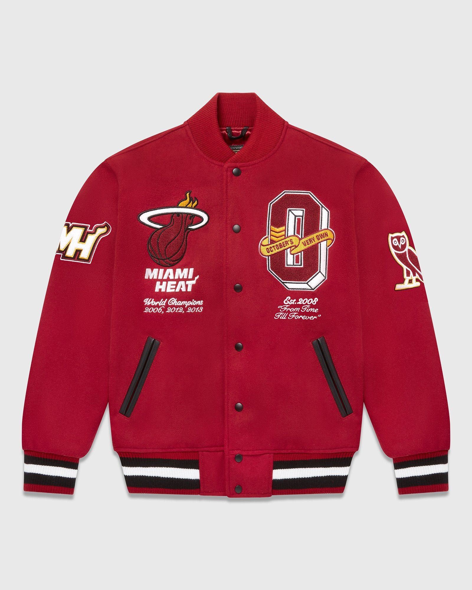 Drake OVO X NBA HEAT VARSITY JACKET Size US XL / EU 56 / 4 - 11 Thumbnail