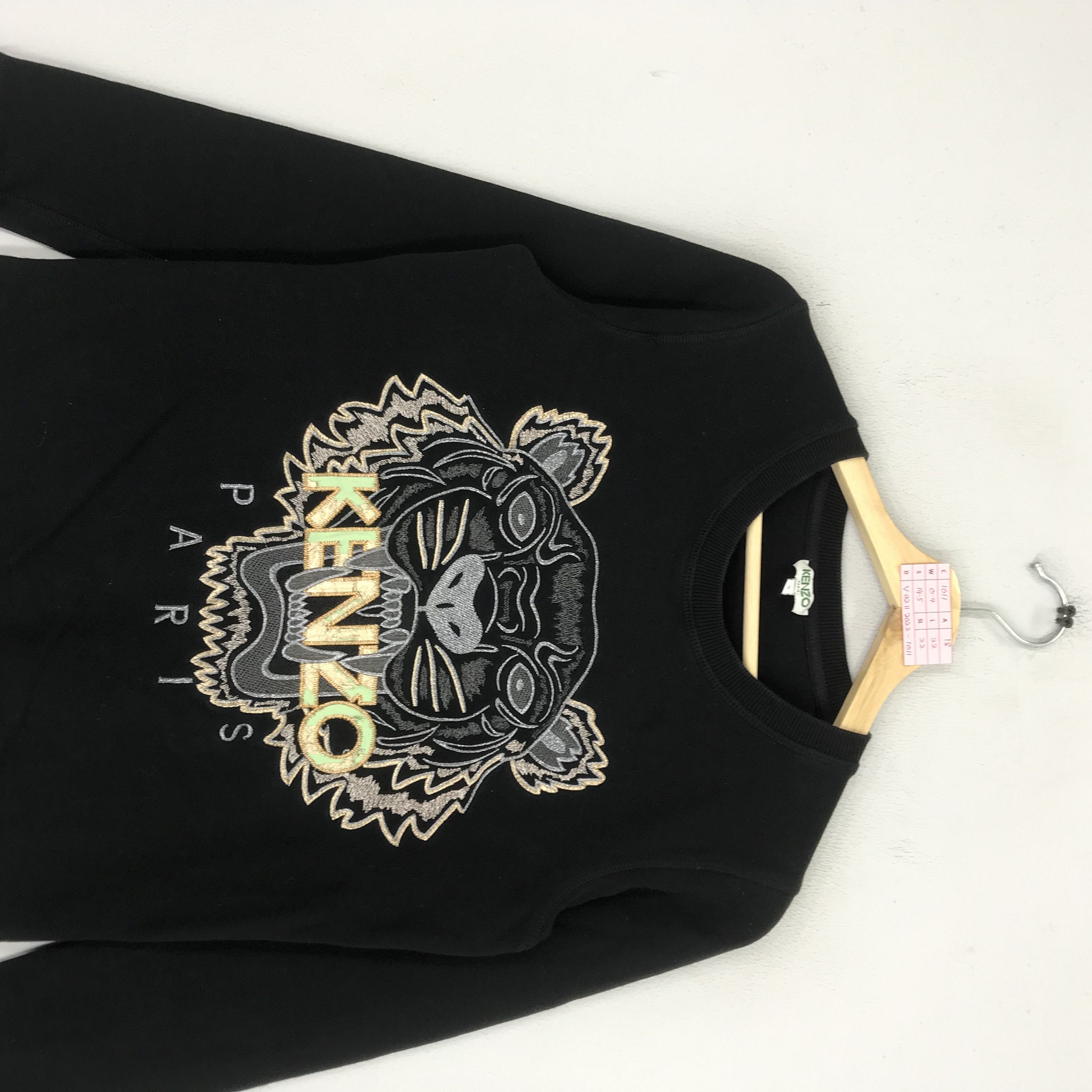 Vintage Kenzo Paris Embroidery Logo Black Sweatshirts Size US S / EU 44-46 / 1 - 3 Thumbnail