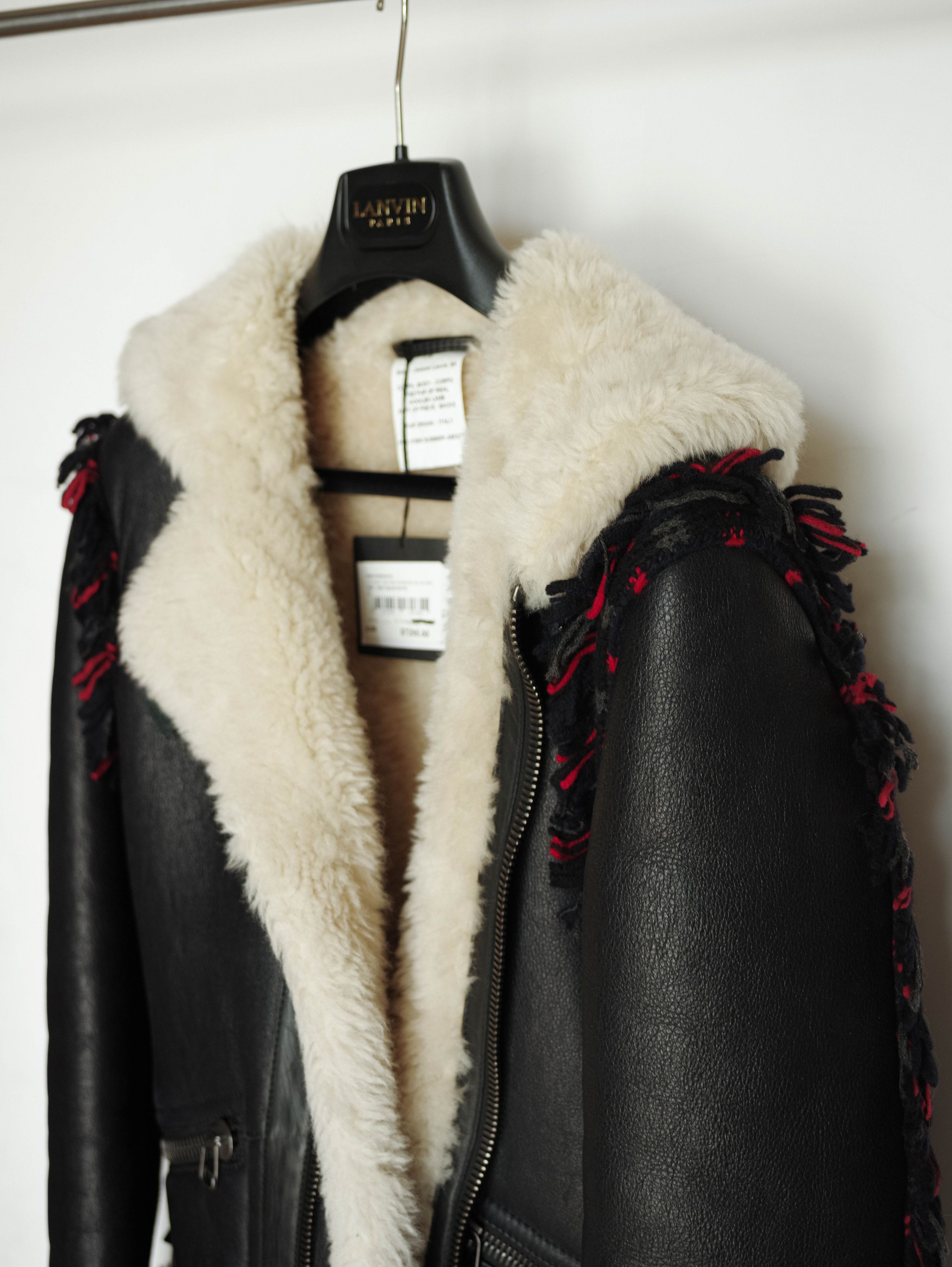 Lanvin Lanvin Leather Jacket Fur Shearling - Runway Piece - NEW Size US S / EU 44-46 / 1 - 9 Thumbnail