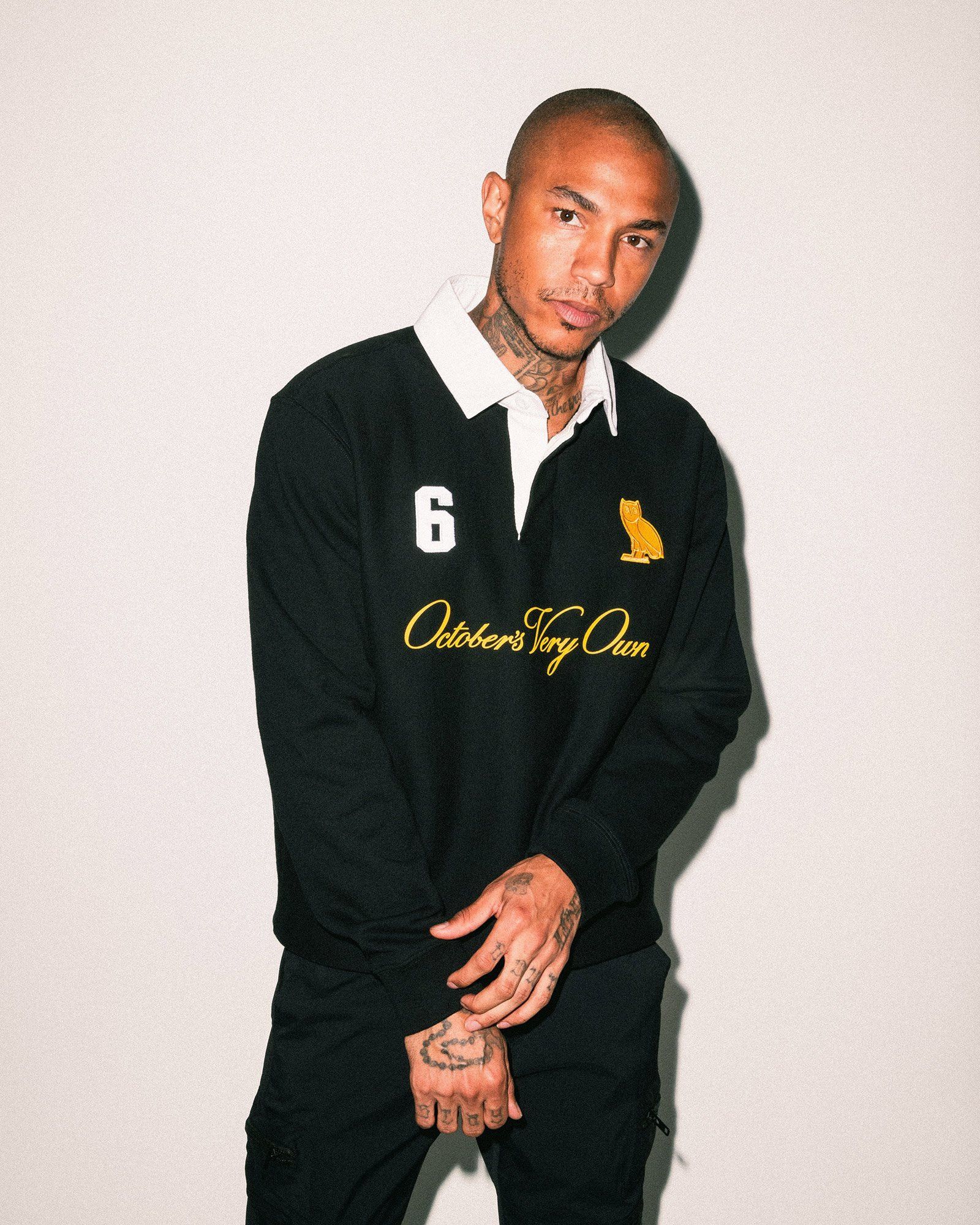 Drake OVO GRAPHIC FLEECE RUGBY POLO - BLACK XXL Size US XXL / EU 58 / 5 - 2 Thumbnail