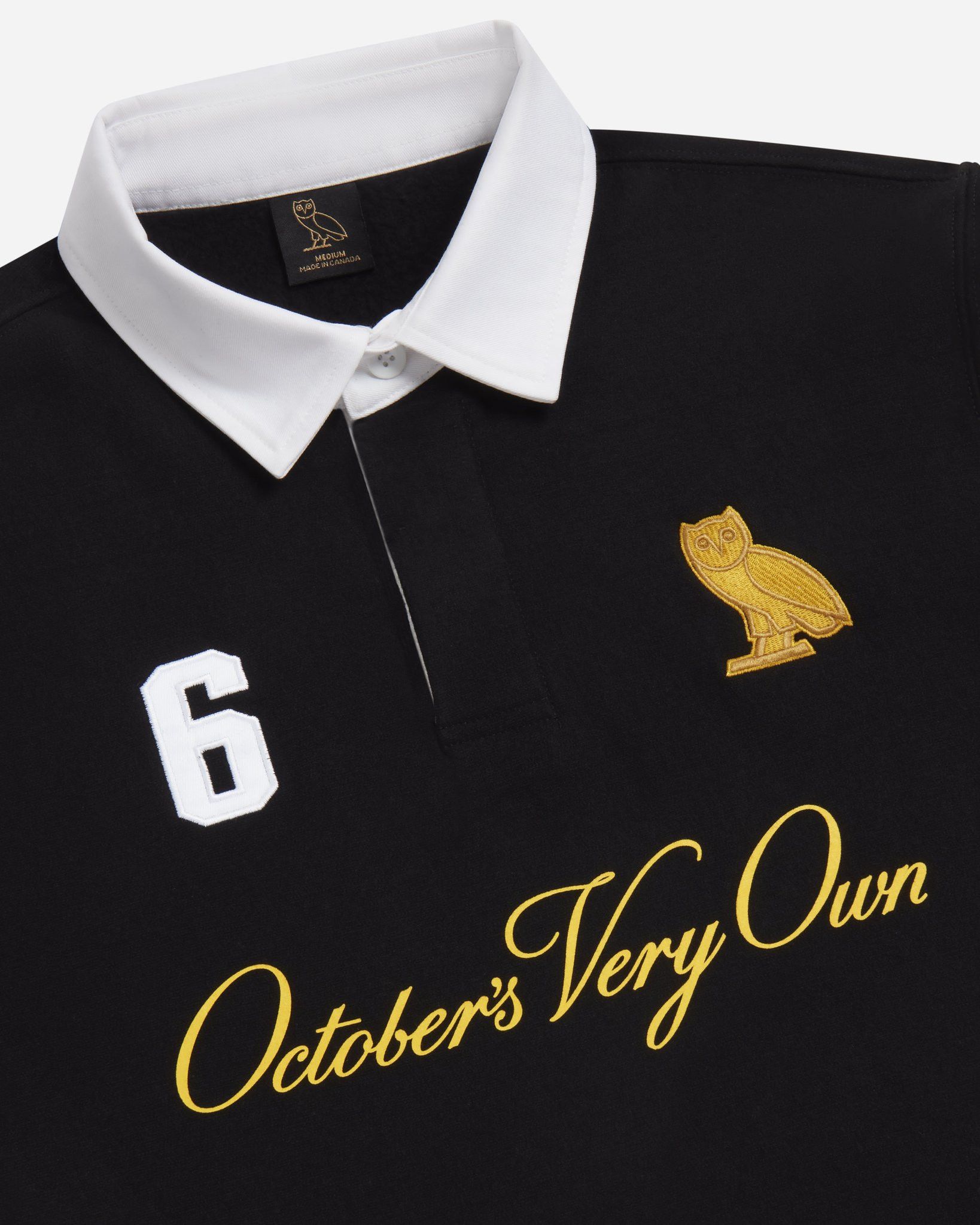 Drake OVO GRAPHIC FLEECE RUGBY POLO - BLACK XXL Size US XXL / EU 58 / 5 - 4 Thumbnail