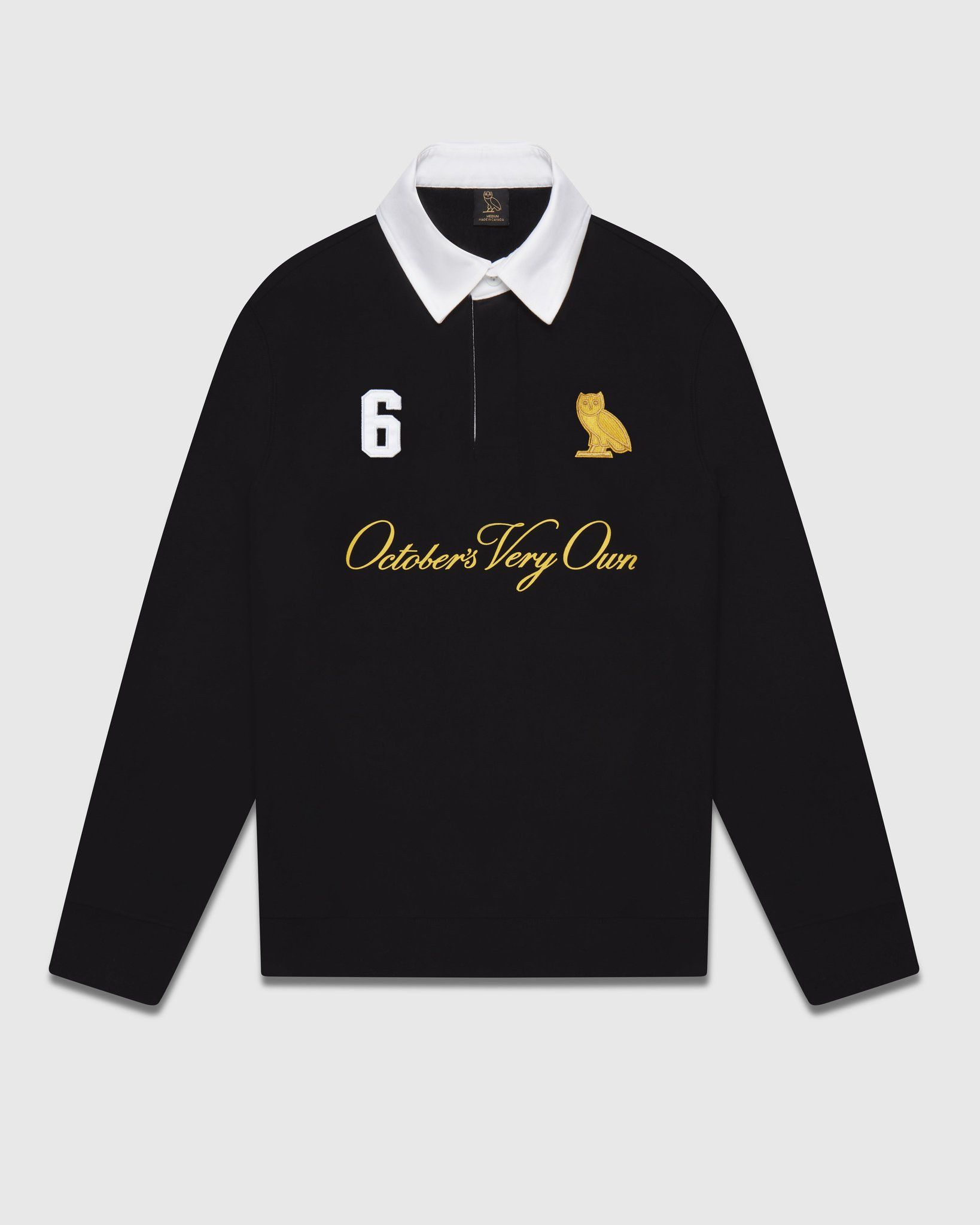 Drake OVO GRAPHIC FLEECE RUGBY POLO - BLACK XXL Size US XXL / EU 58 / 5 - 3 Thumbnail