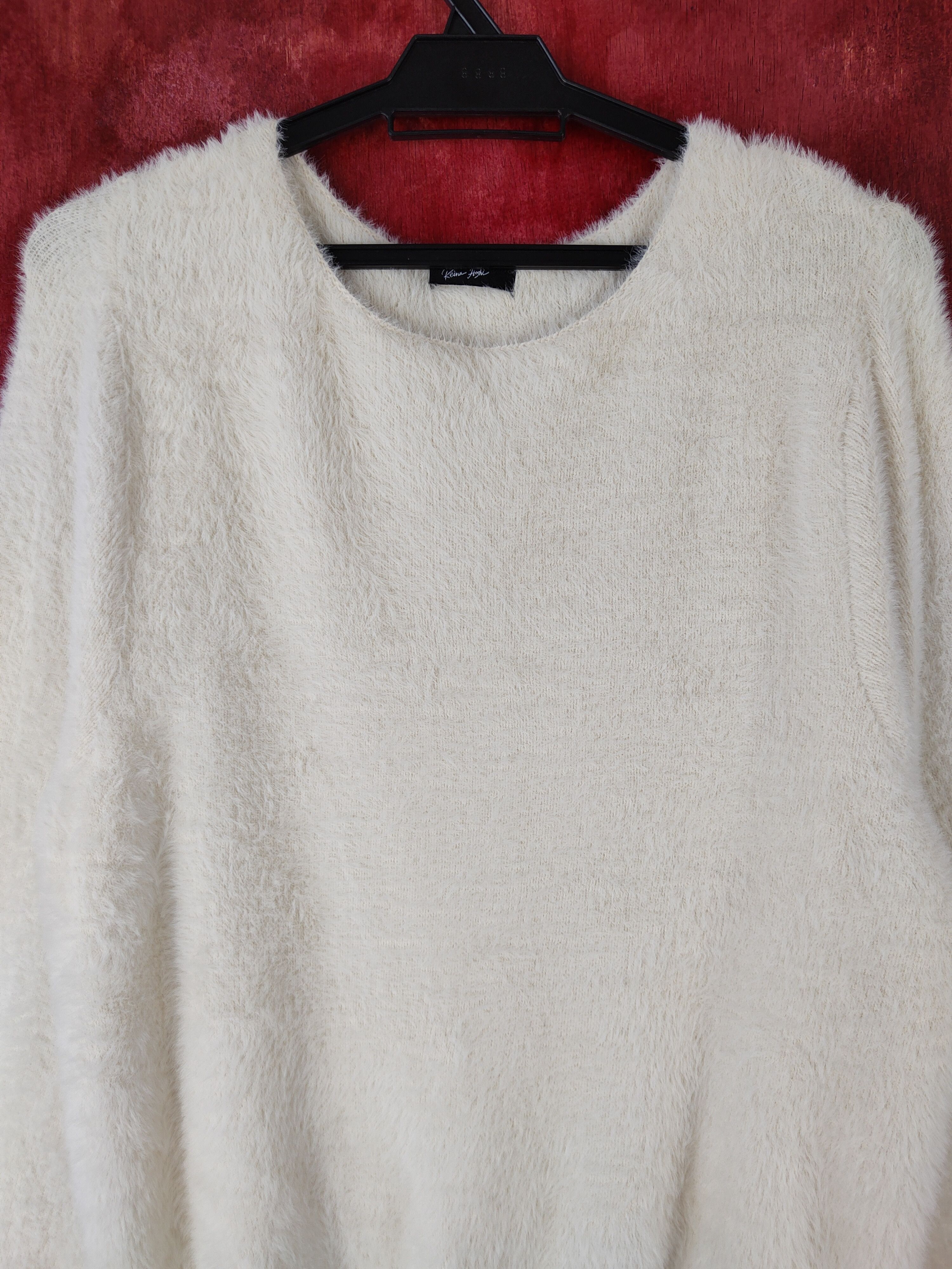 Japanese Brand × Other Reina Hoshi Ivory Shag Shaggy Soft Fur Mohair Knitwear #975 Size M / US 6-8 / IT 42-44 - 2 Thumbnail