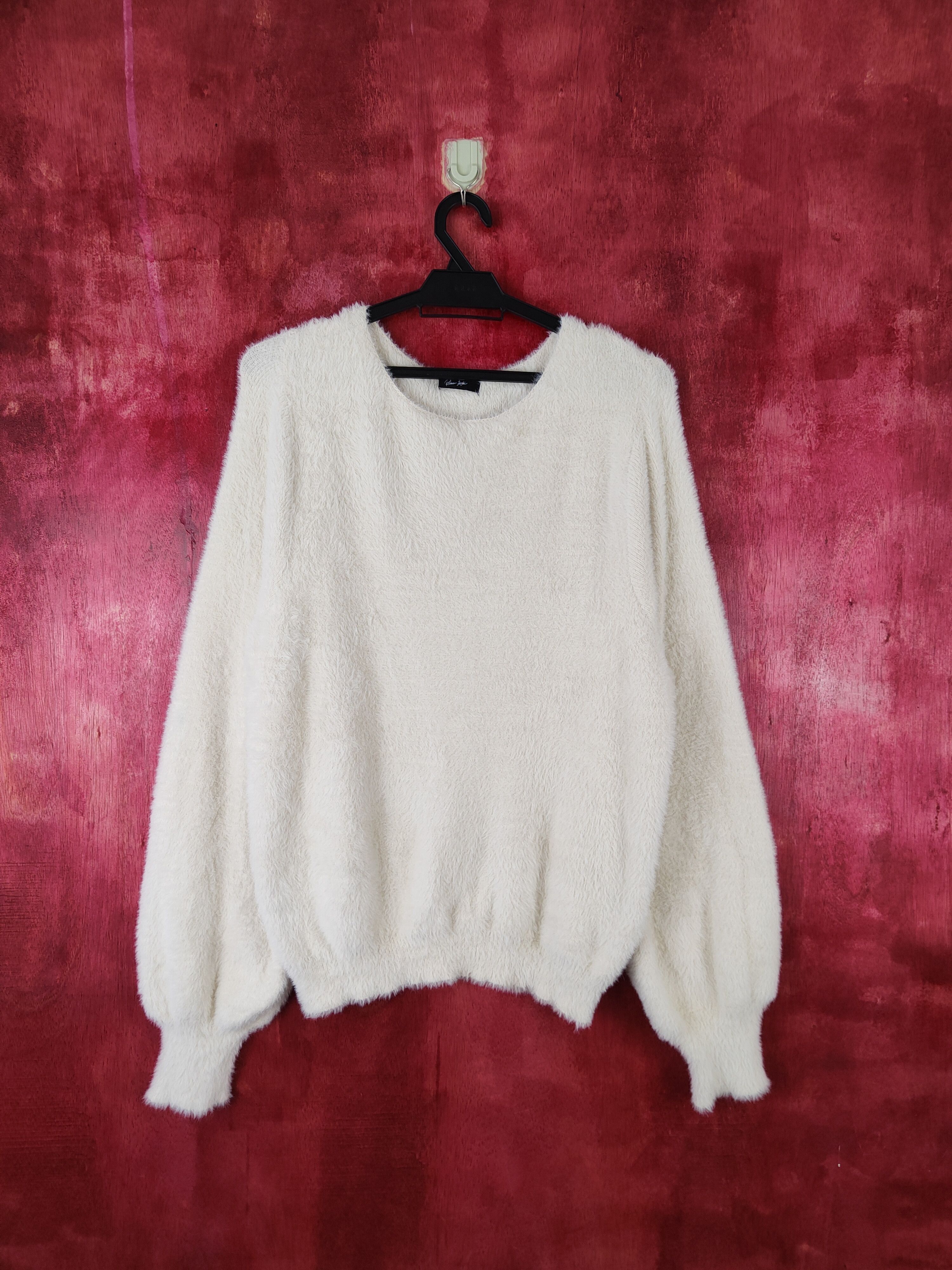 Japanese Brand × Other Reina Hoshi Ivory Shag Shaggy Soft Fur Mohair Knitwear #975 Size M / US 6-8 / IT 42-44 - 1 Thumbnail