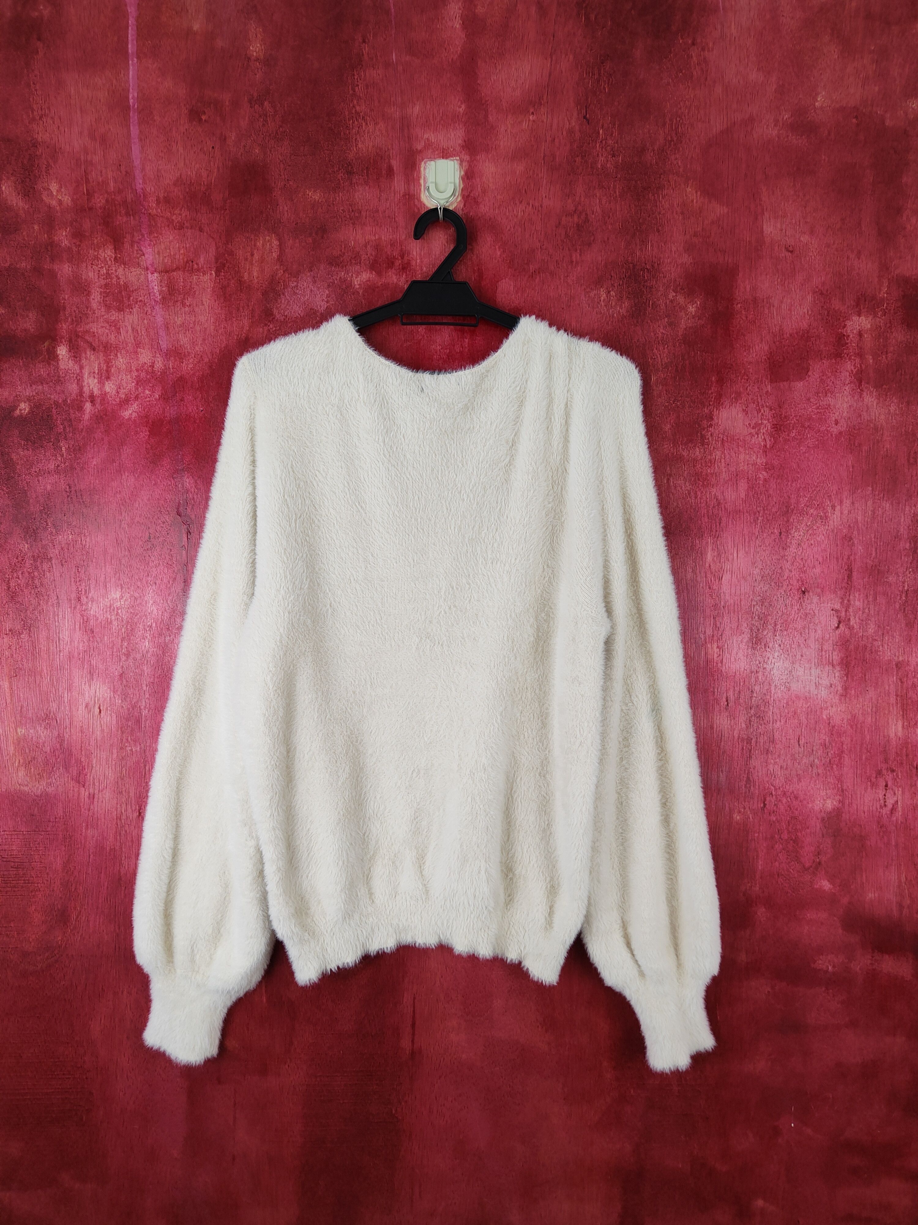 Japanese Brand × Other Reina Hoshi Ivory Shag Shaggy Soft Fur Mohair Knitwear #975 Size M / US 6-8 / IT 42-44 - 7 Thumbnail