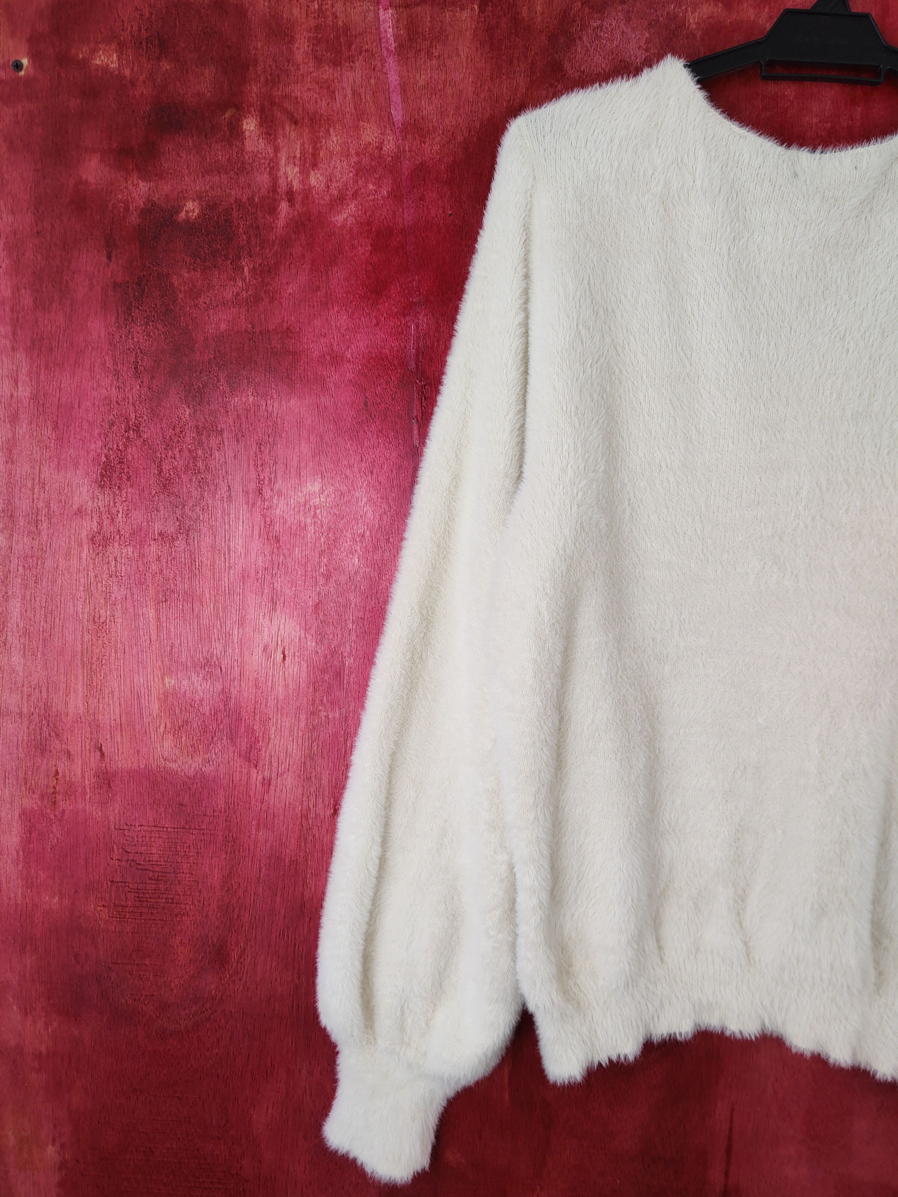 Japanese Brand × Other Reina Hoshi Ivory Shag Shaggy Soft Fur Mohair Knitwear #975 Size M / US 6-8 / IT 42-44 - 8 Thumbnail