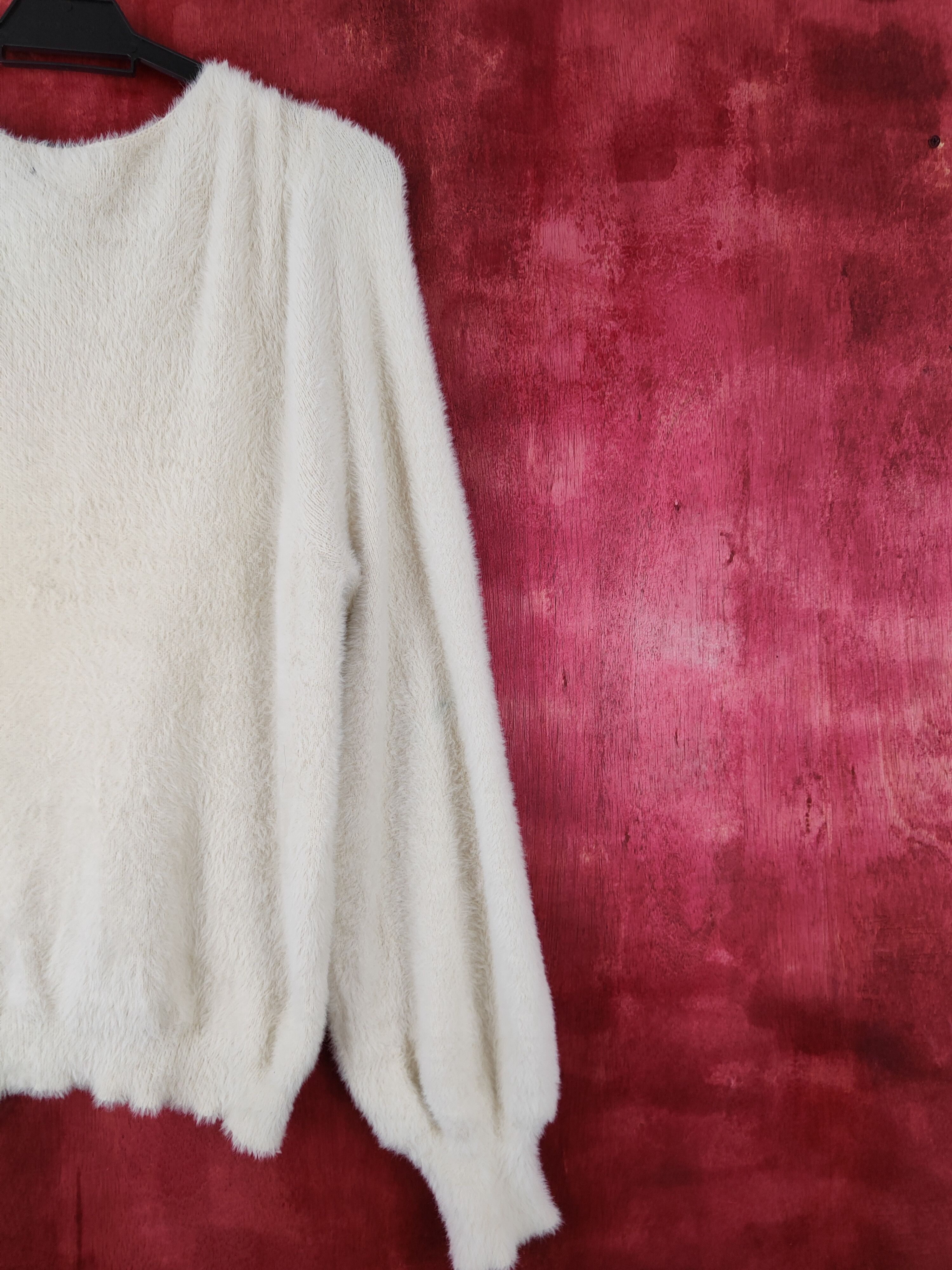 Japanese Brand × Other Reina Hoshi Ivory Shag Shaggy Soft Fur Mohair Knitwear #975 Size M / US 6-8 / IT 42-44 - 9 Thumbnail