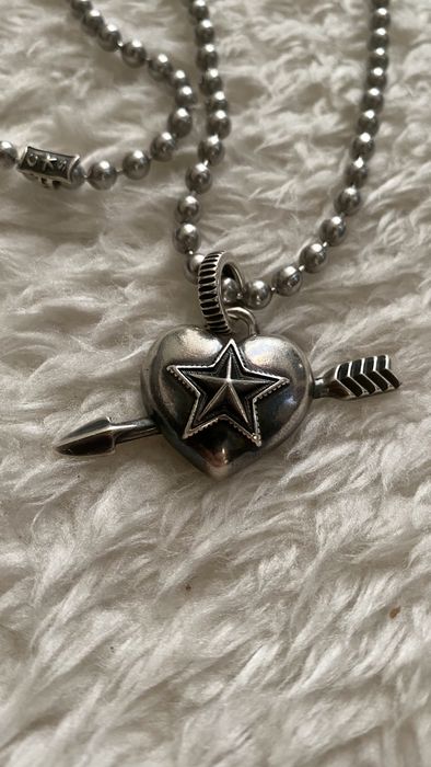 Cody Sanderson Heart & Sherriff Star 1 Arrow Pendant & 24” Bead